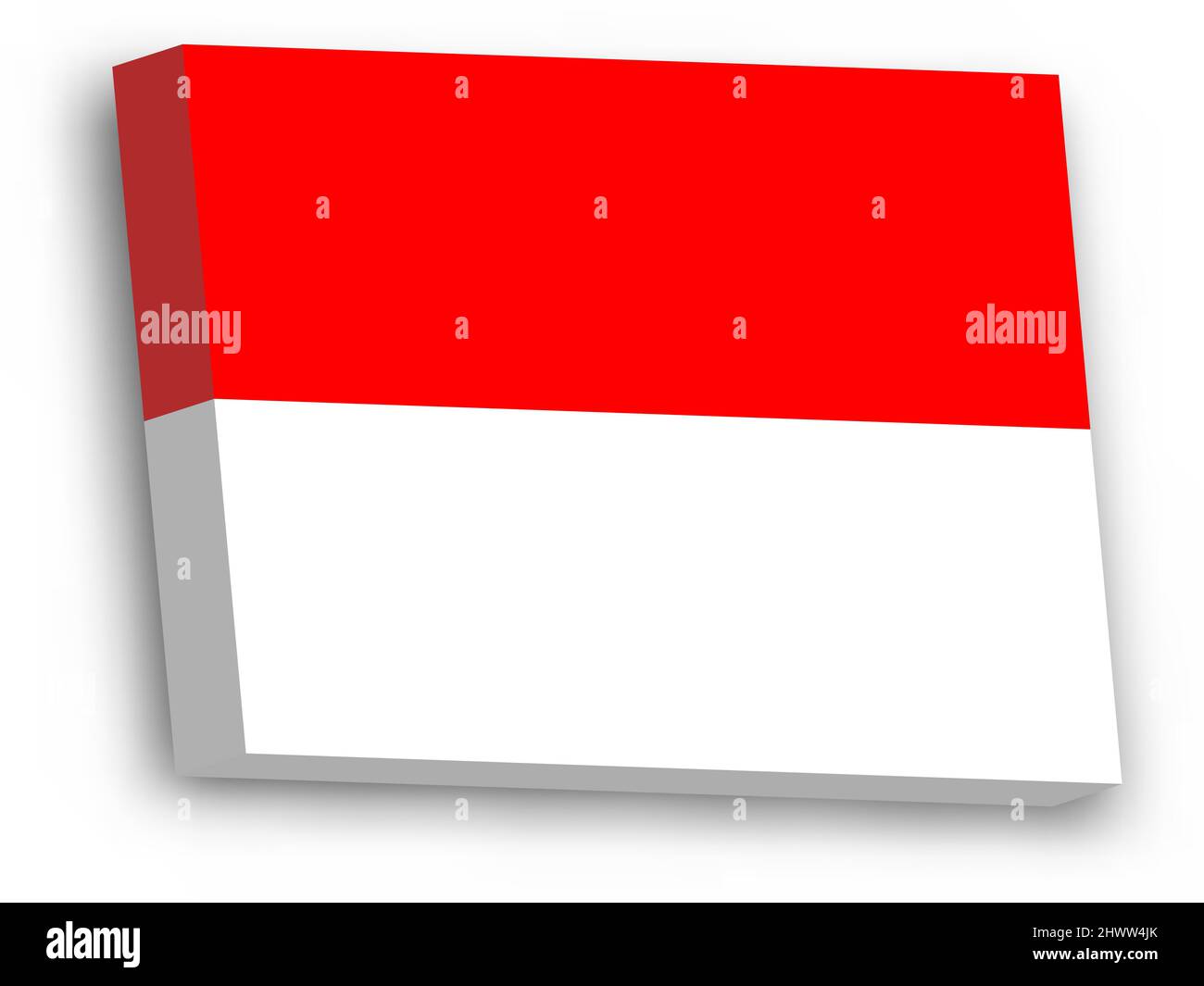 3D vector flag of Indonesia Stock Vector