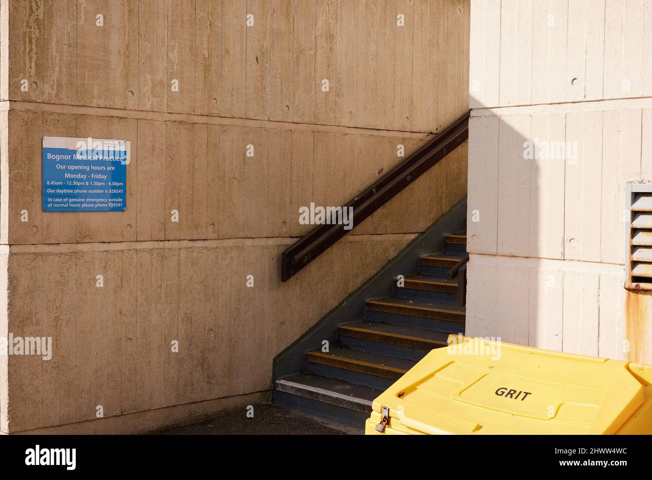 Stairs seen outside a medical building in Bognor Regis Stock Photo Alamy