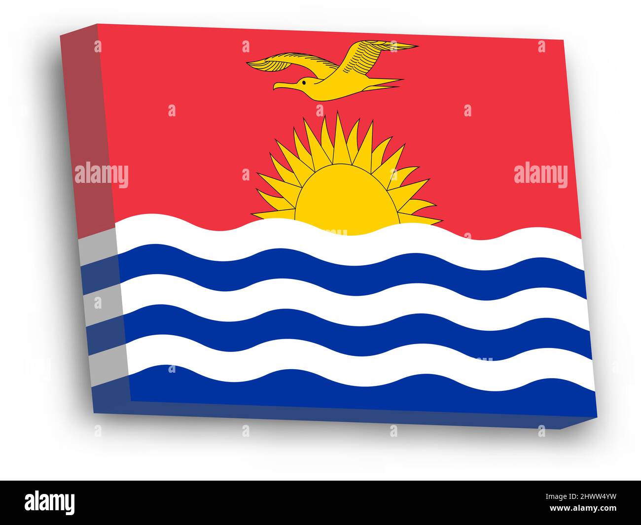 3D vector flag of Kiribati Stock Vector