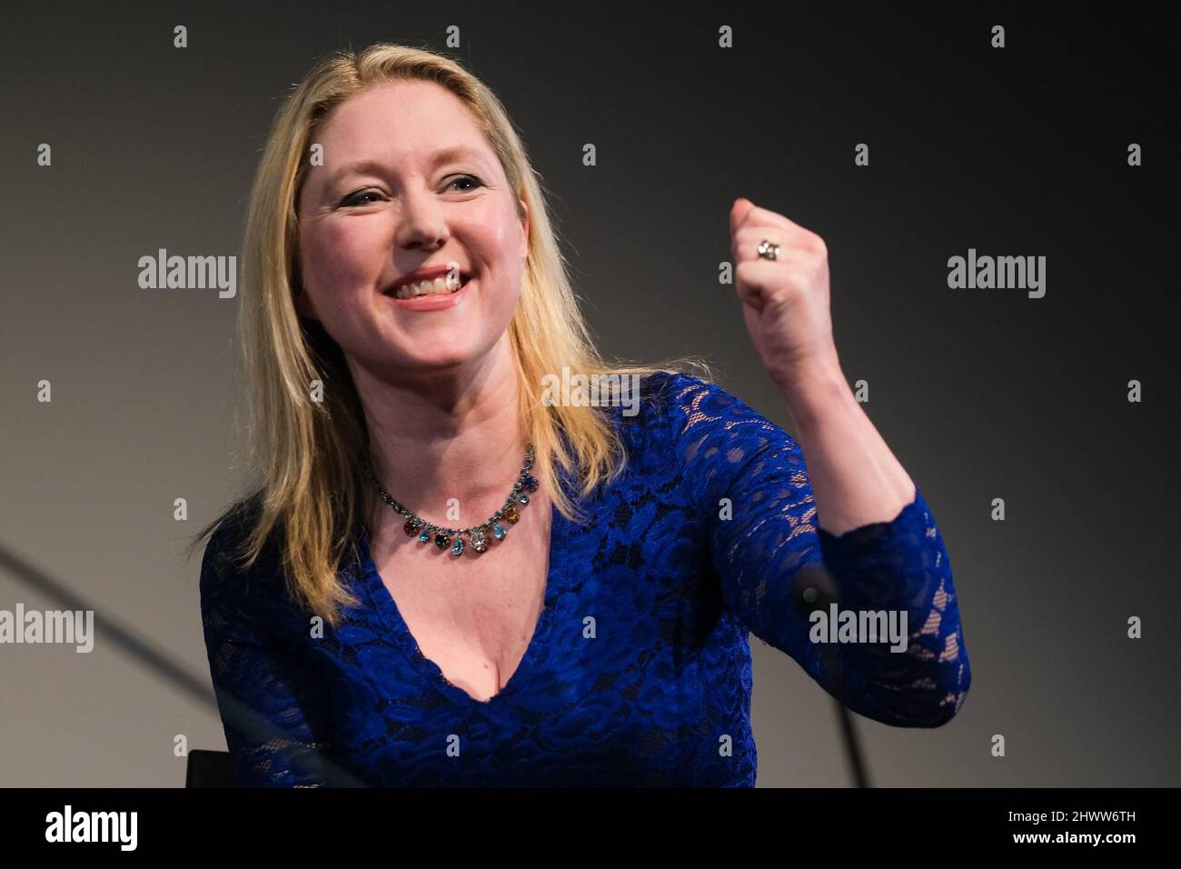London, UK. 07th Mar, 2022. UK. Monday, Mar. 7, 2022. Film critic and broadcaster Anna Smith on stage at Mark Kermode in 3D at the BFI Southbank. Picture by Credit: Julie Edwards/Alamy Live News Stock Photo