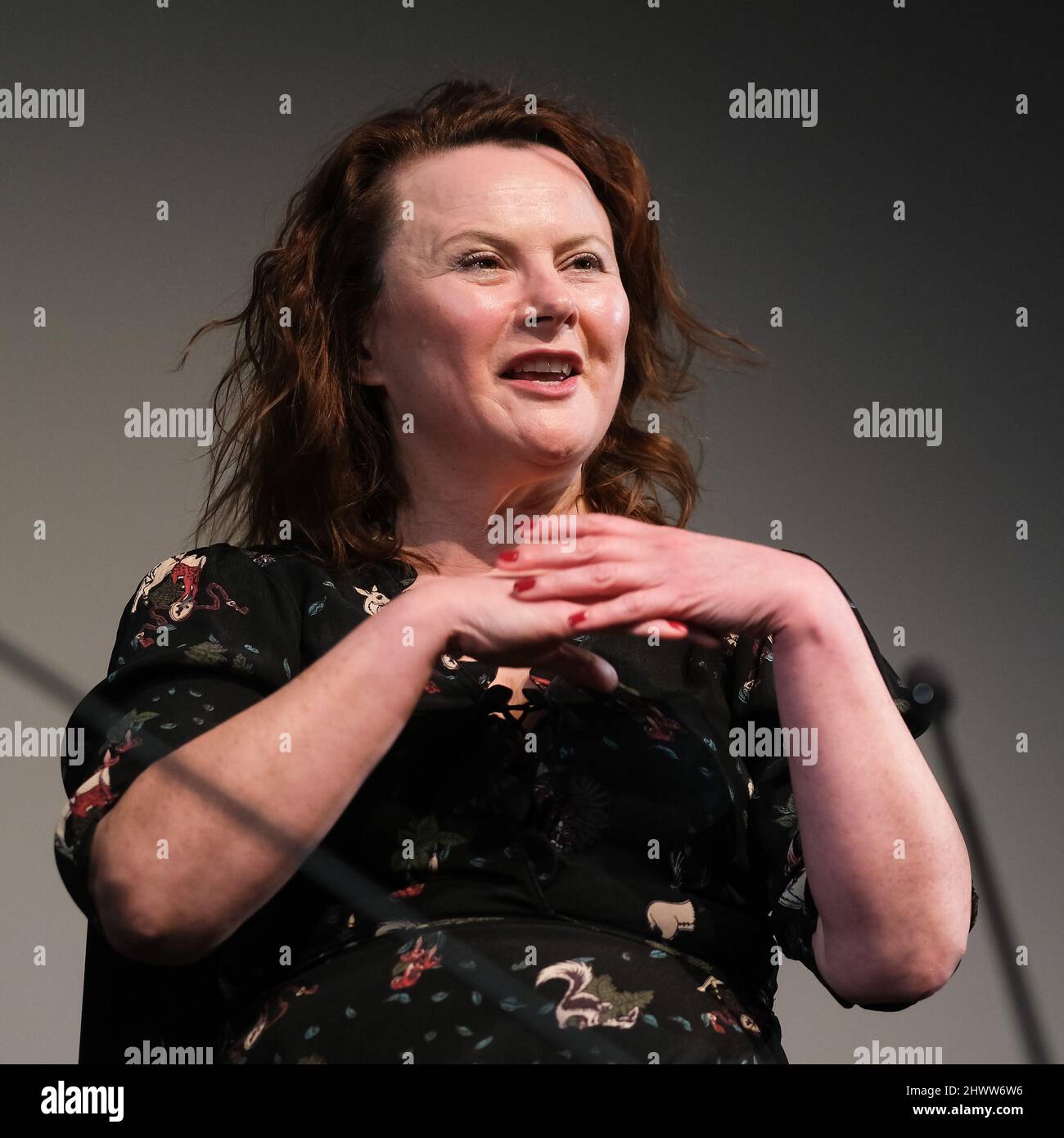 London, UK. 07th Mar, 2022. UK. Monday, Mar. 7, 2022. Monica Dolan on stage at Mark Kermode in 3D at the BFI Southbank. Picture by Credit: Julie Edwards/Alamy Live News Stock Photo