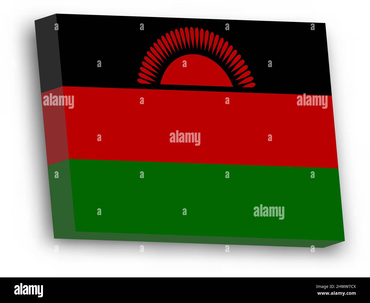 3D vector flag of Malawi Stock Vector Image & Art - Alamy