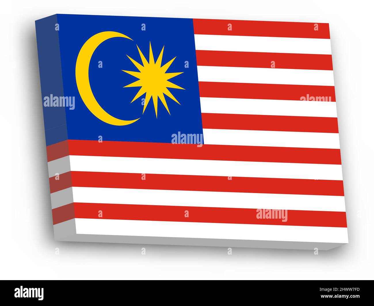 3D vector flag of Malaysia Stock Vector