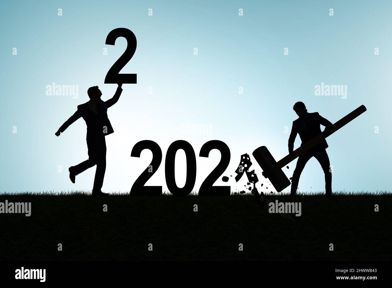 Concept of the transition from 2021 to 2022 Stock Photo - Alamy