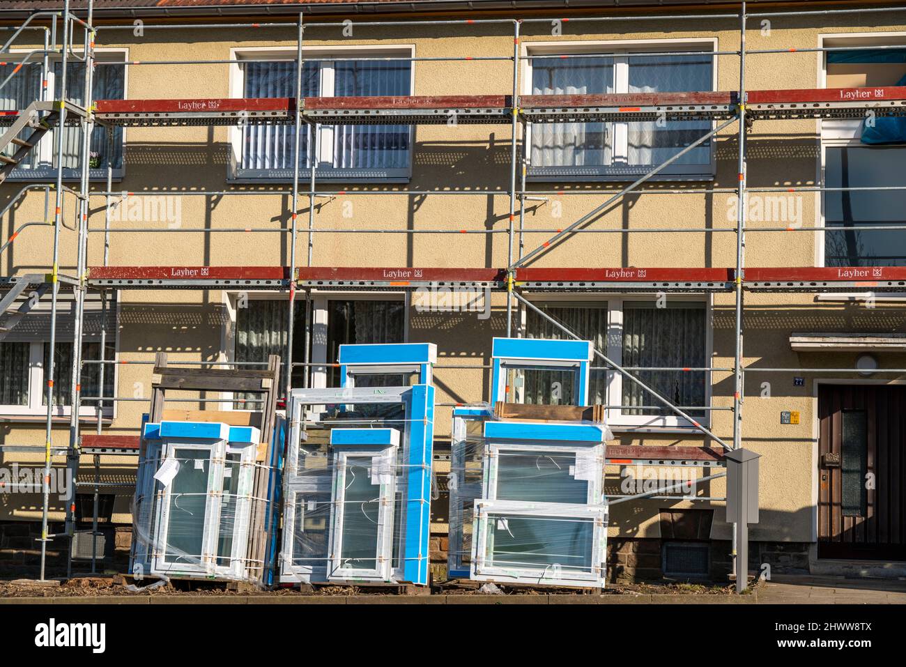 Image showcasing Energetic refurbishment of residential buildings, older apartment ...