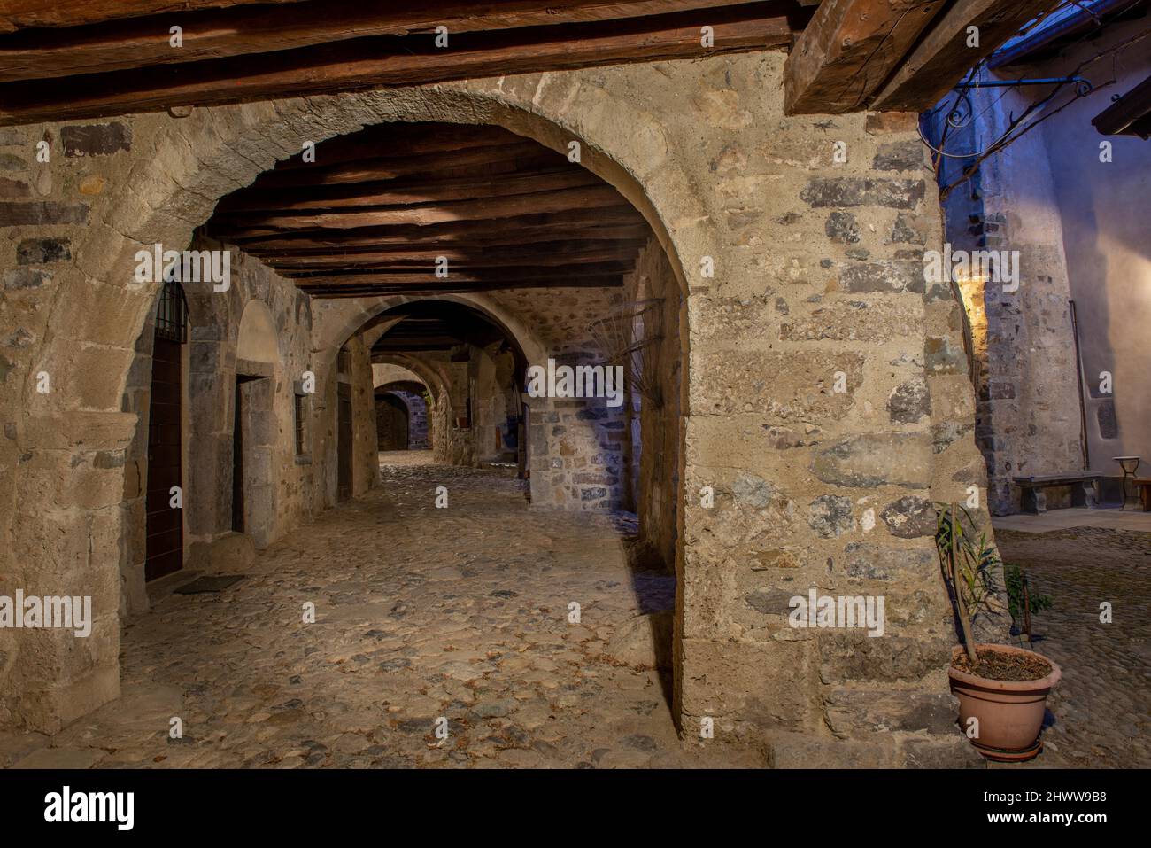 Camerata cornello del Tasso Medieval village in Lombardy Stock Photo