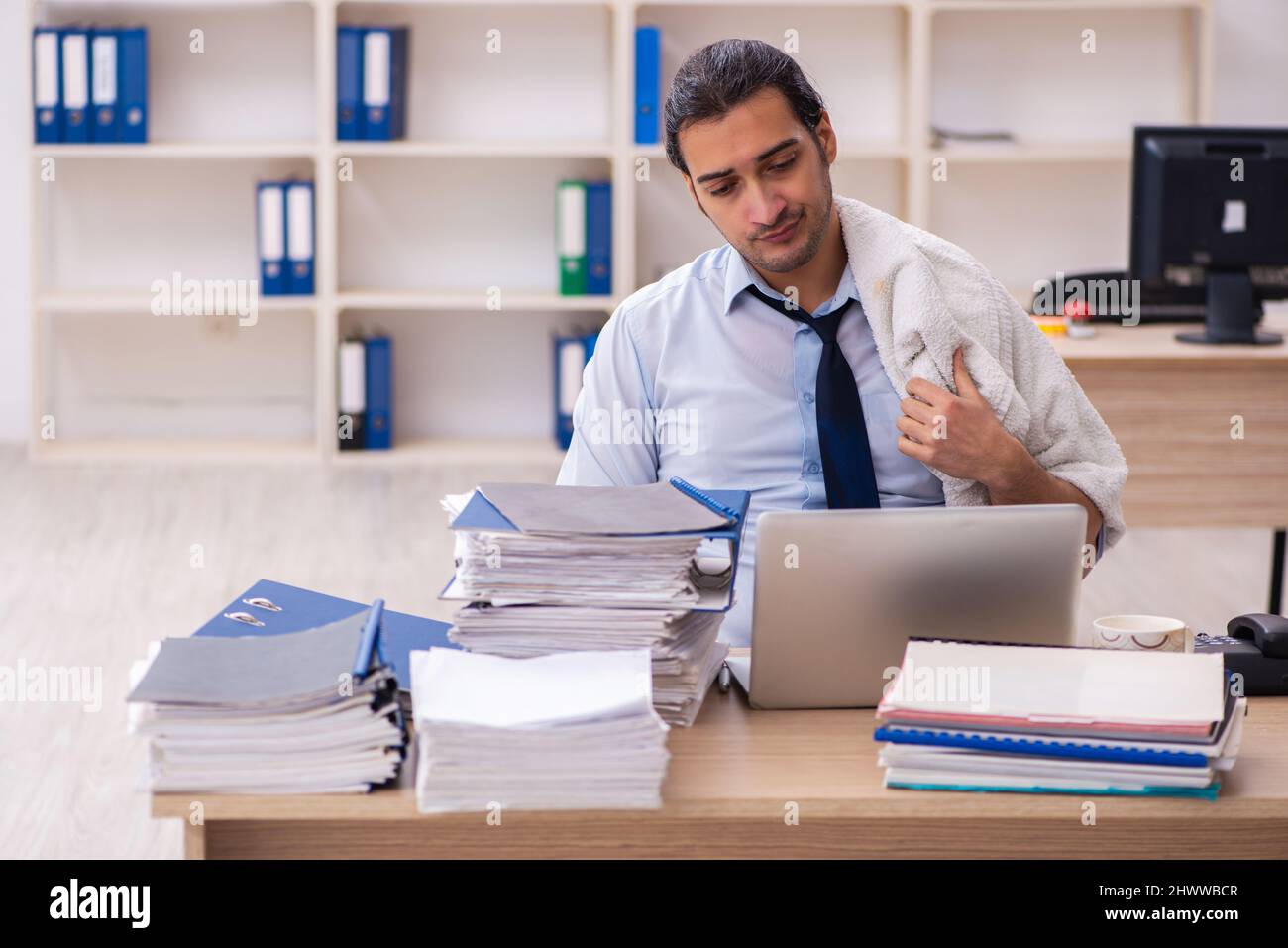 Stressed sweaty tired business hi-res stock photography and images - Alamy