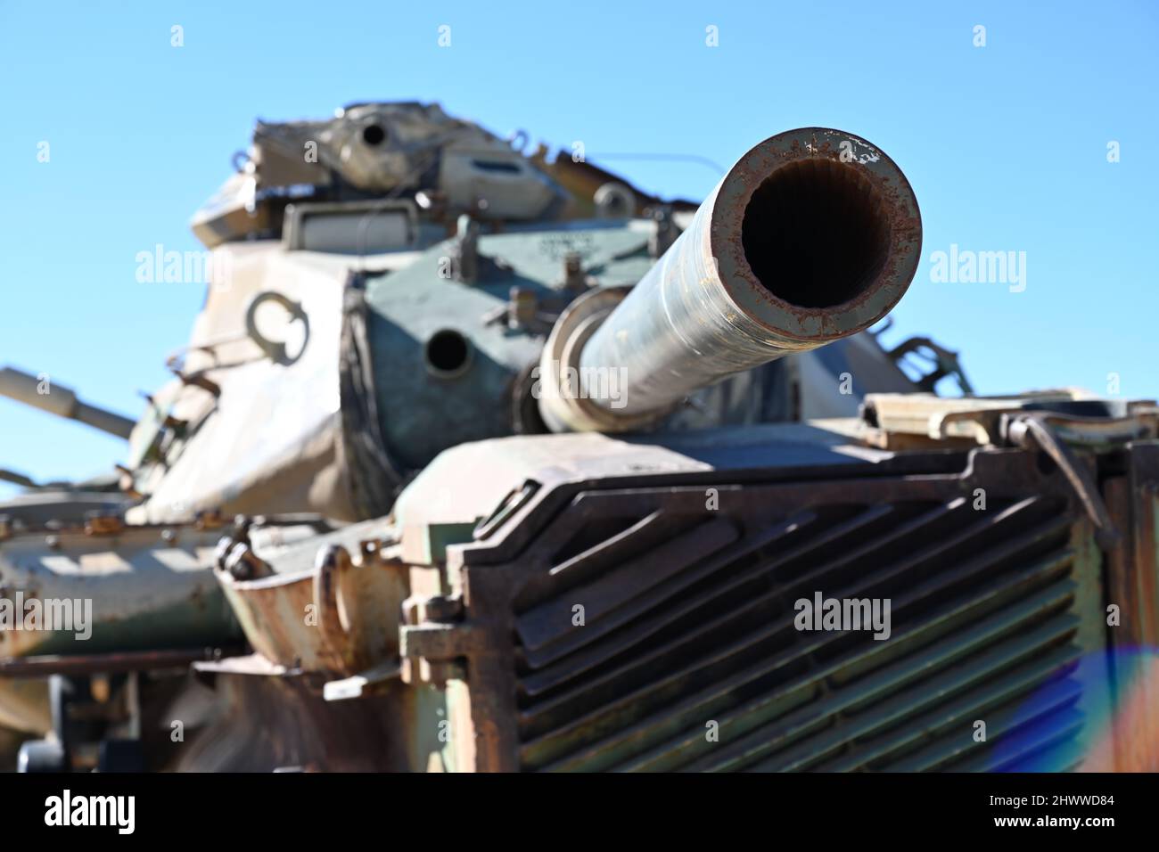 military tanks rusting in the desert Stock Photo Alamy