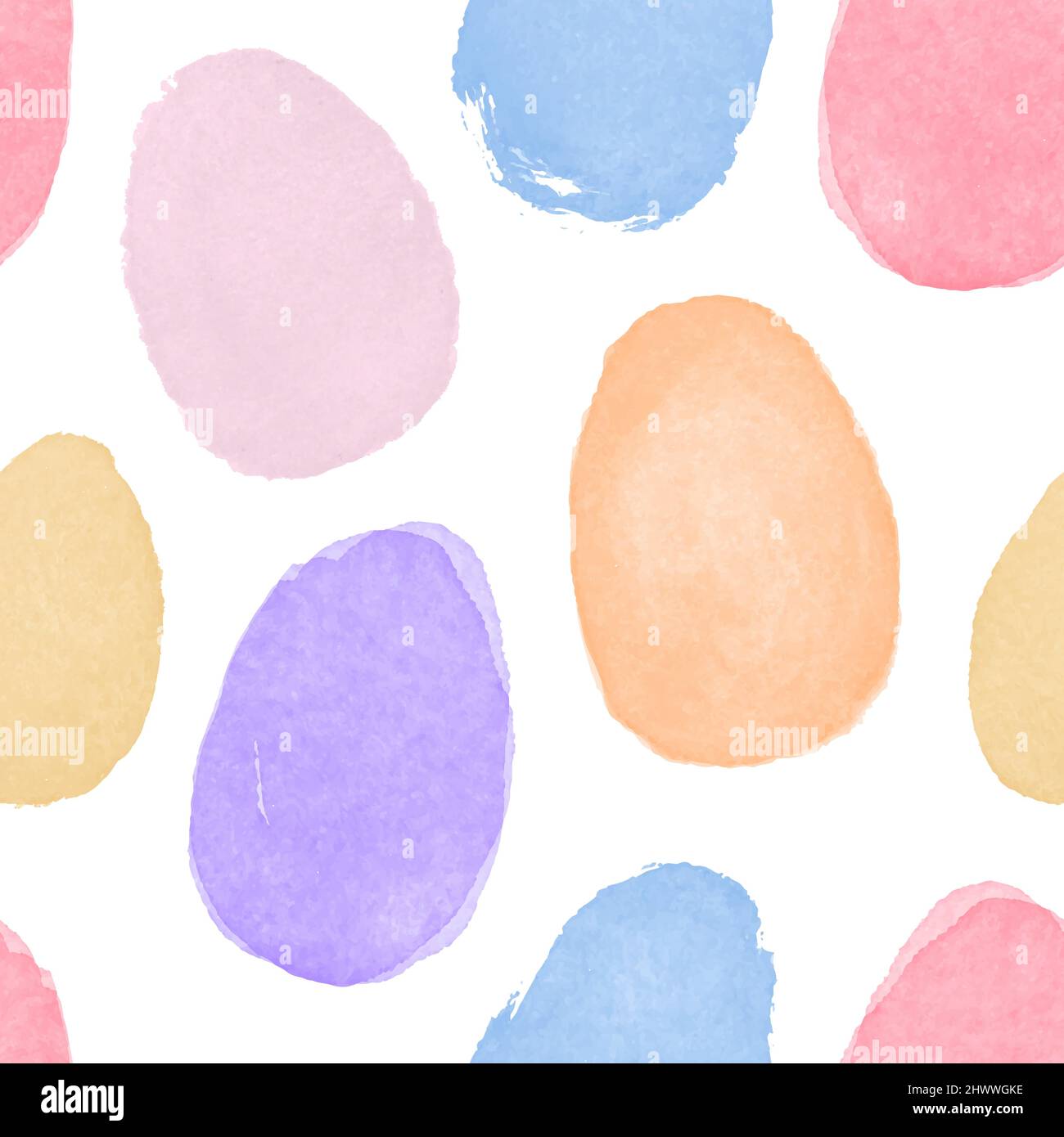 Easter egg seamless pattern illustration. Cute colorful spring holiday ...
