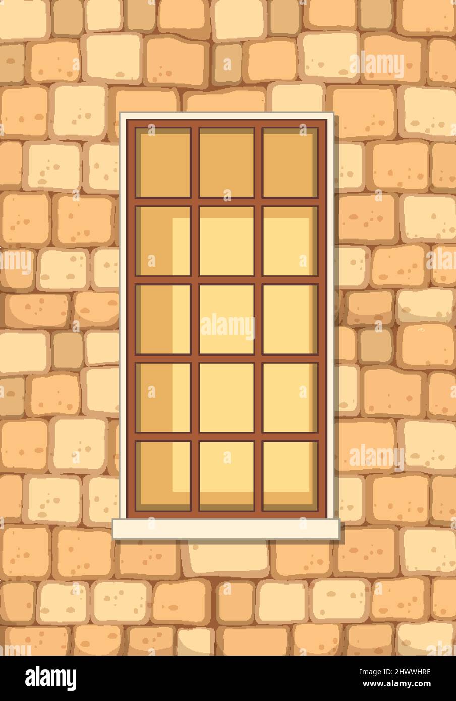 A window for apartment building or house facade illustration Stock ...