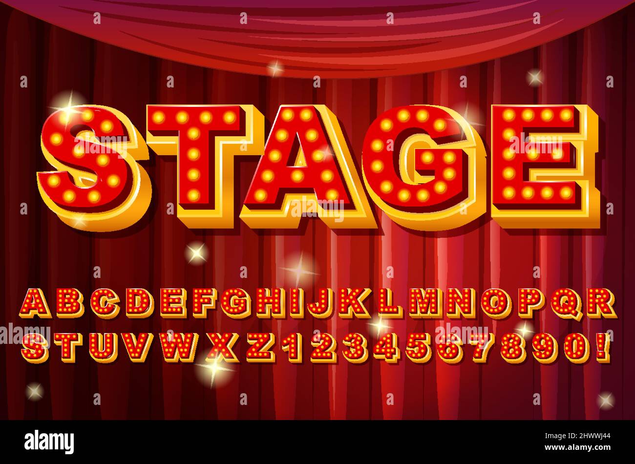 A set of English alphabet game show style illustration Stock Vector ...