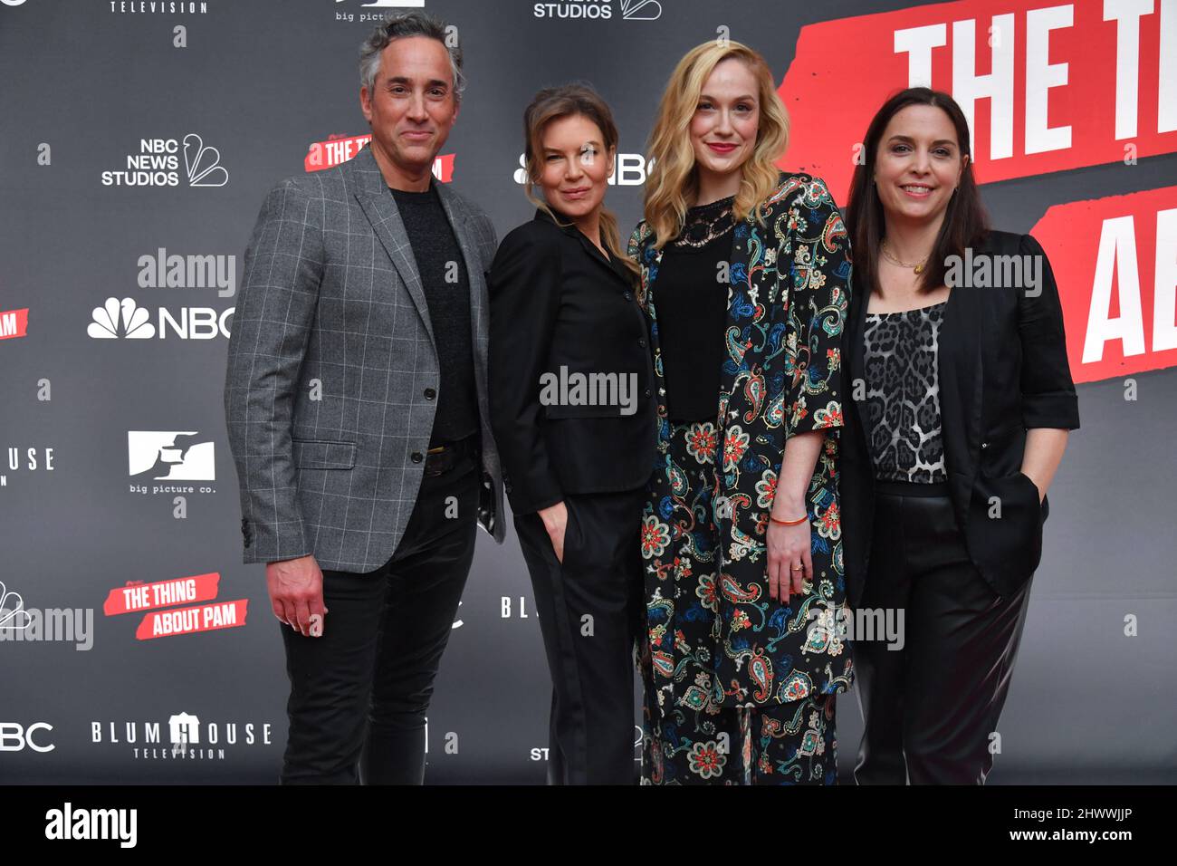 Jeremy Gold, Renée Zellweger, Jenny Klein and Liz Cole attend NBC's The  Thing About Pam screening at the Whitby Hotel on March 07, 2022 in New  York Stock Photo - Alamy