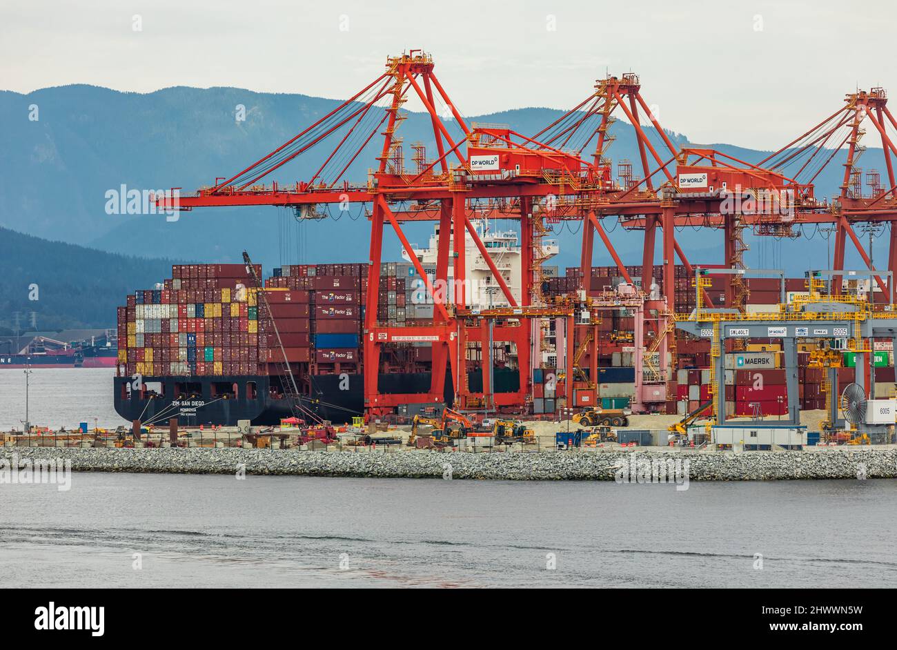 Container port terminal in Vancouver BC, Canadaone of the top three