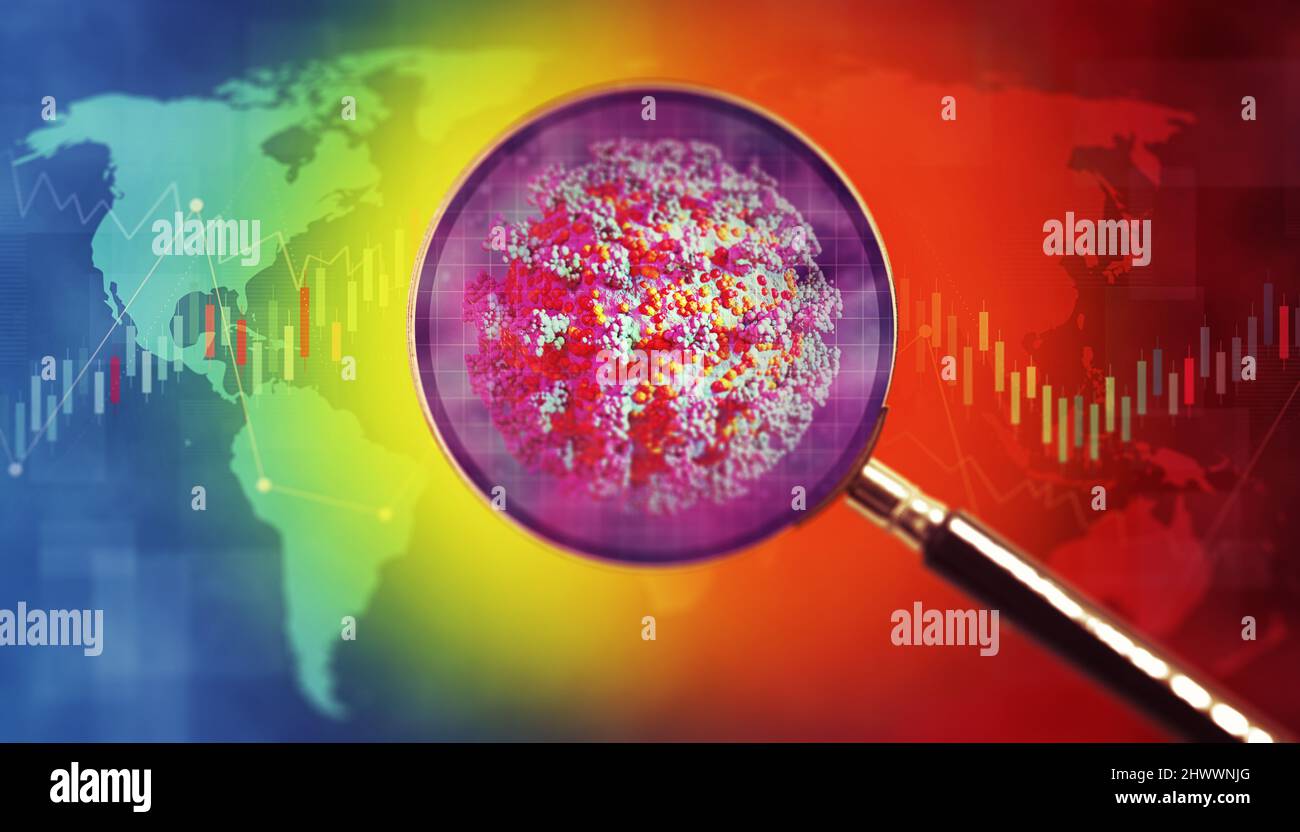 World economy and corona virus concept. The impact of coronavirus on ...