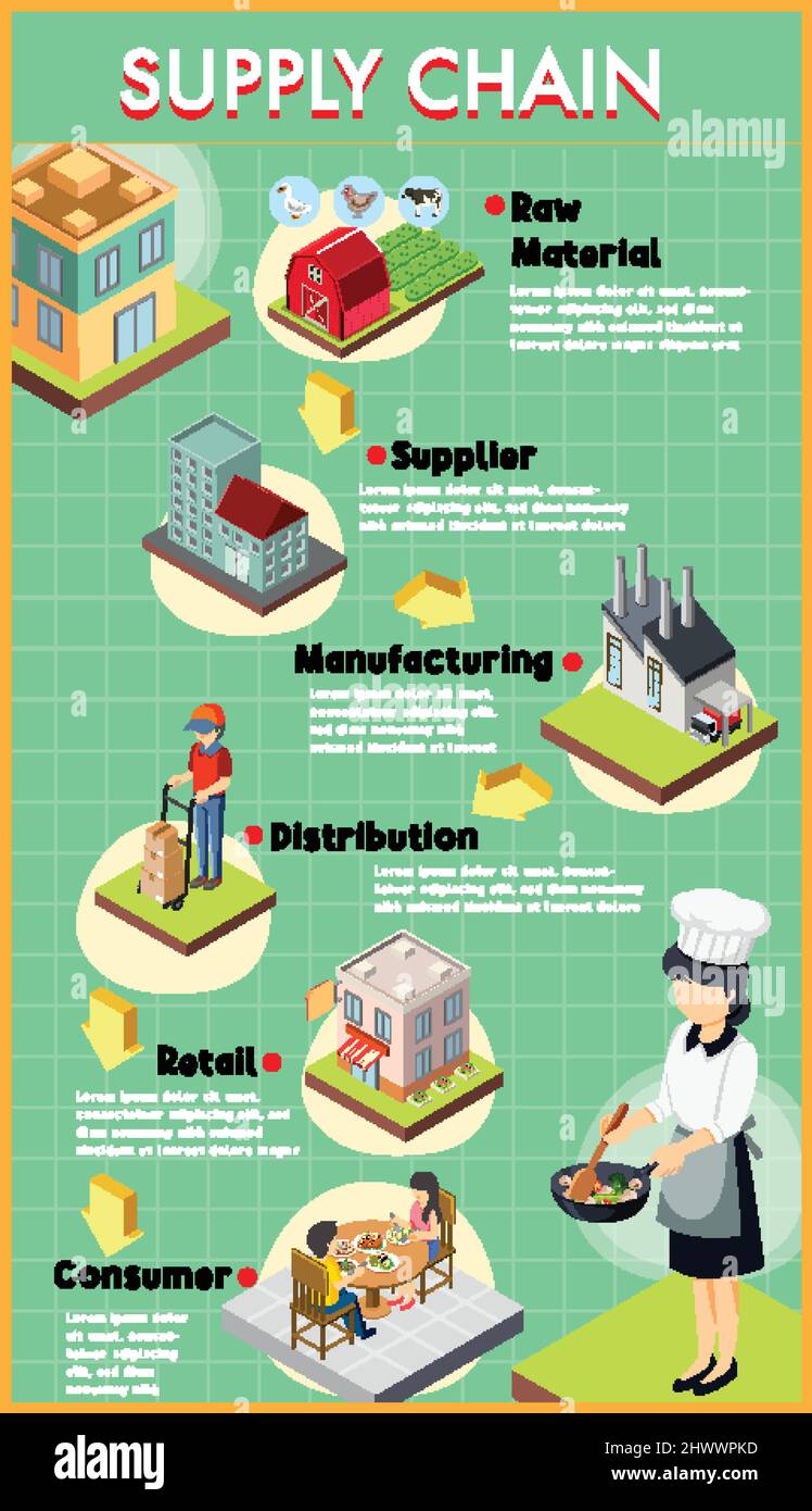 Diagram of supply chain management illustration Stock Vector Image & Art -  Alamy