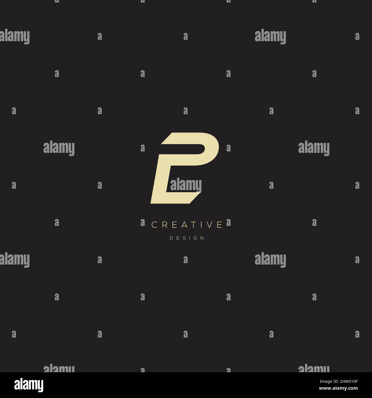 Alphabet letters Initials Monogram logo PL or LP Stock Vector