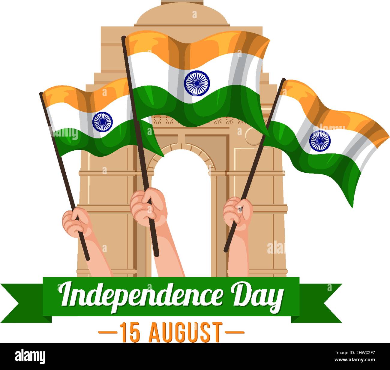 Happy India independence day illustration Stock Vector Image & Art - Alamy