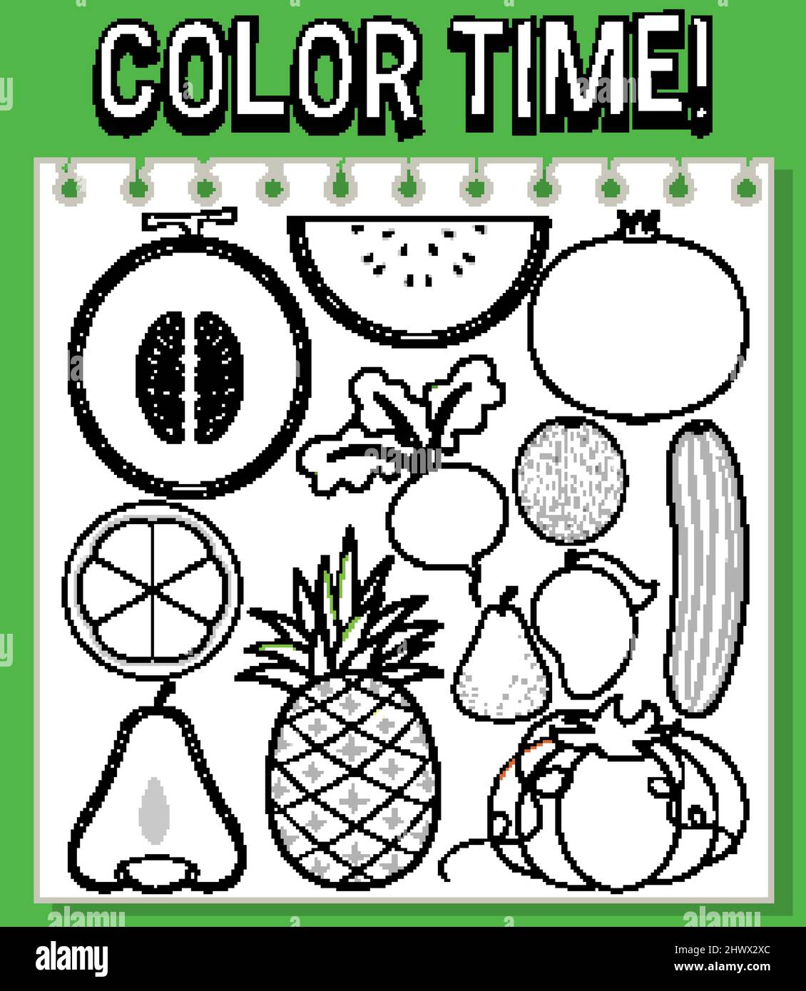 Colouring worksheet for student illustration Stock Vector