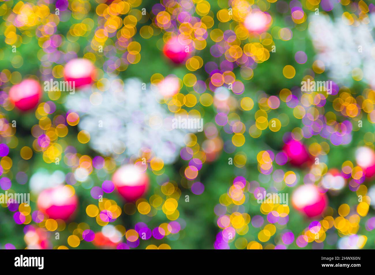 Abstract image of Christmas Lights Bokeh background Stock Photo - Alamy