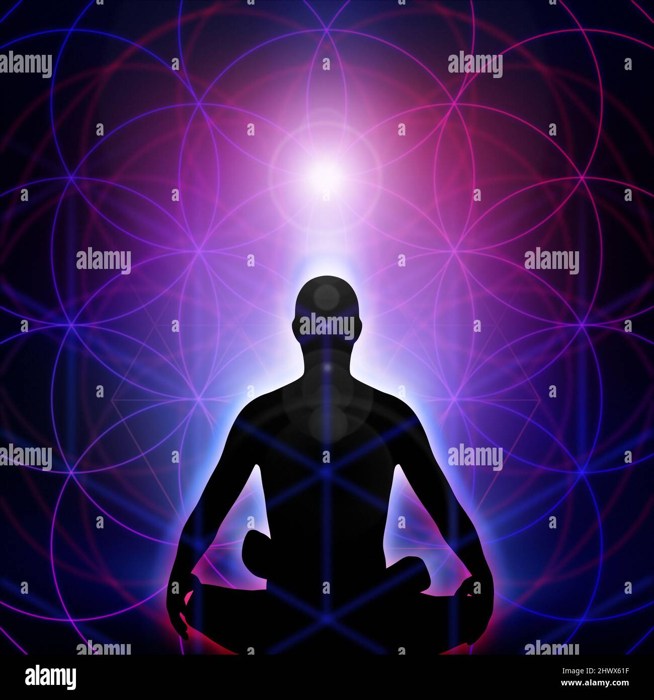 Sacral Geometry and Meditation - 3D Rendering Stock Photo