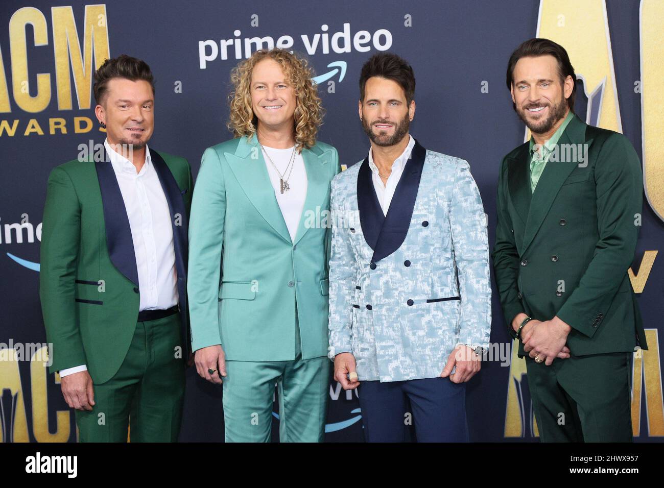 Las Vegas, NV, USA. 7th Mar, 2022. Parmalee at arrivals for 57th Academy of Country Music (ACM) Awards - Arrivals 1, Allegiant Stadium, Las Vegas, NV March 7, 2022. Credit: JA/Everett Collection/Alamy Live News Stock Photo