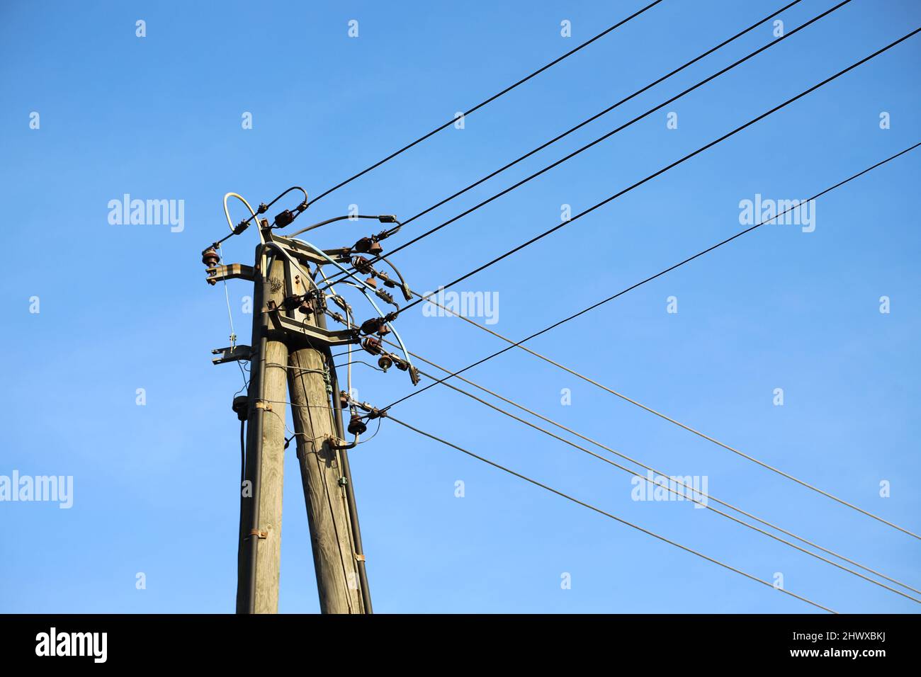 power lines and wires Stock Photo Alamy