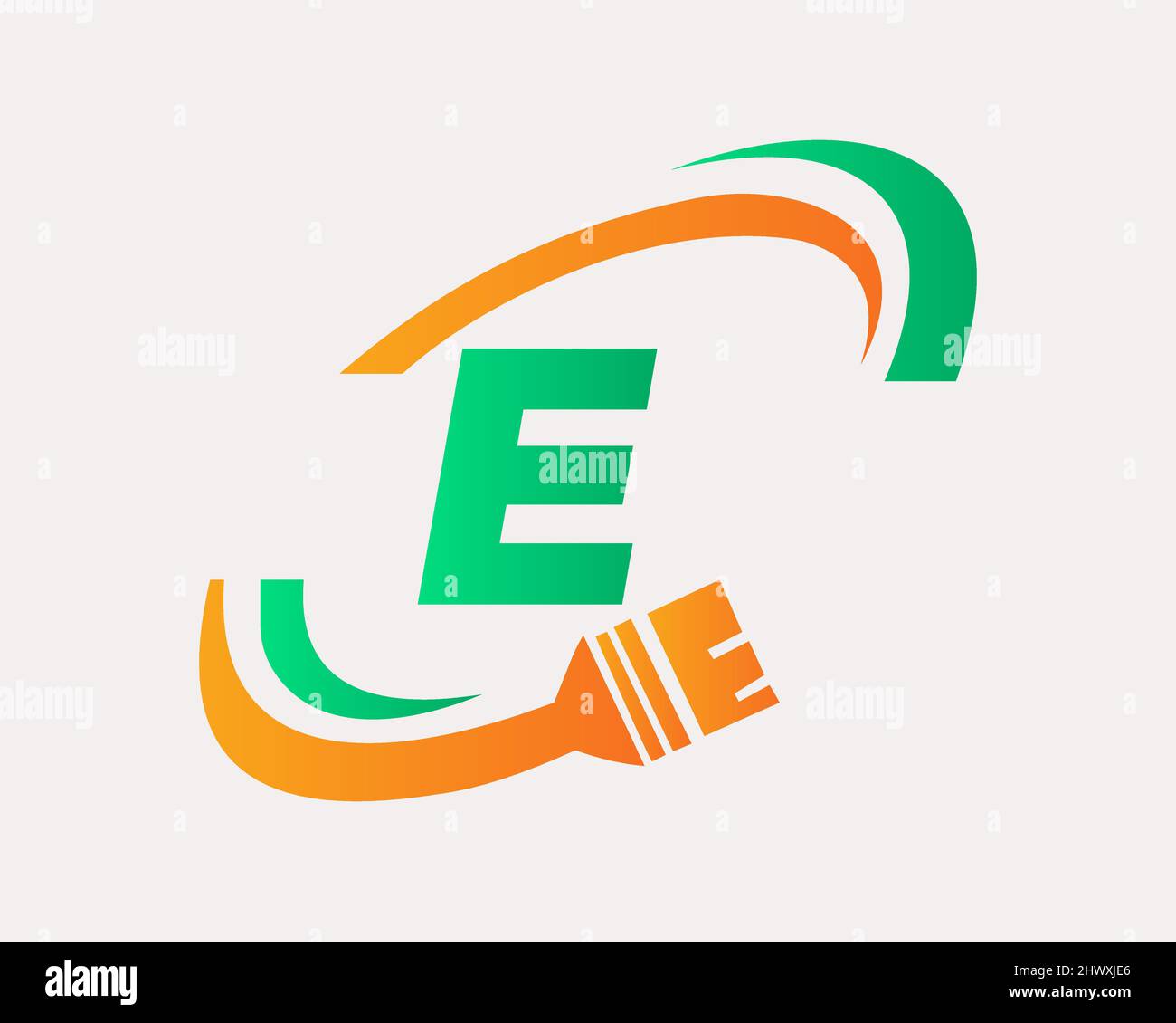 Paint logo with E letter concept. E letter House Painting Logo Design ...