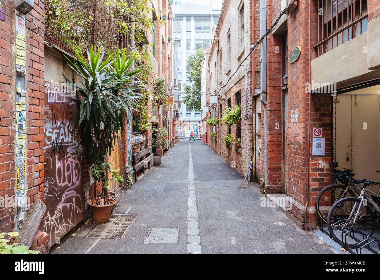 Warburton Lane Detail in Melbourne Australia Stock Photo Alamy