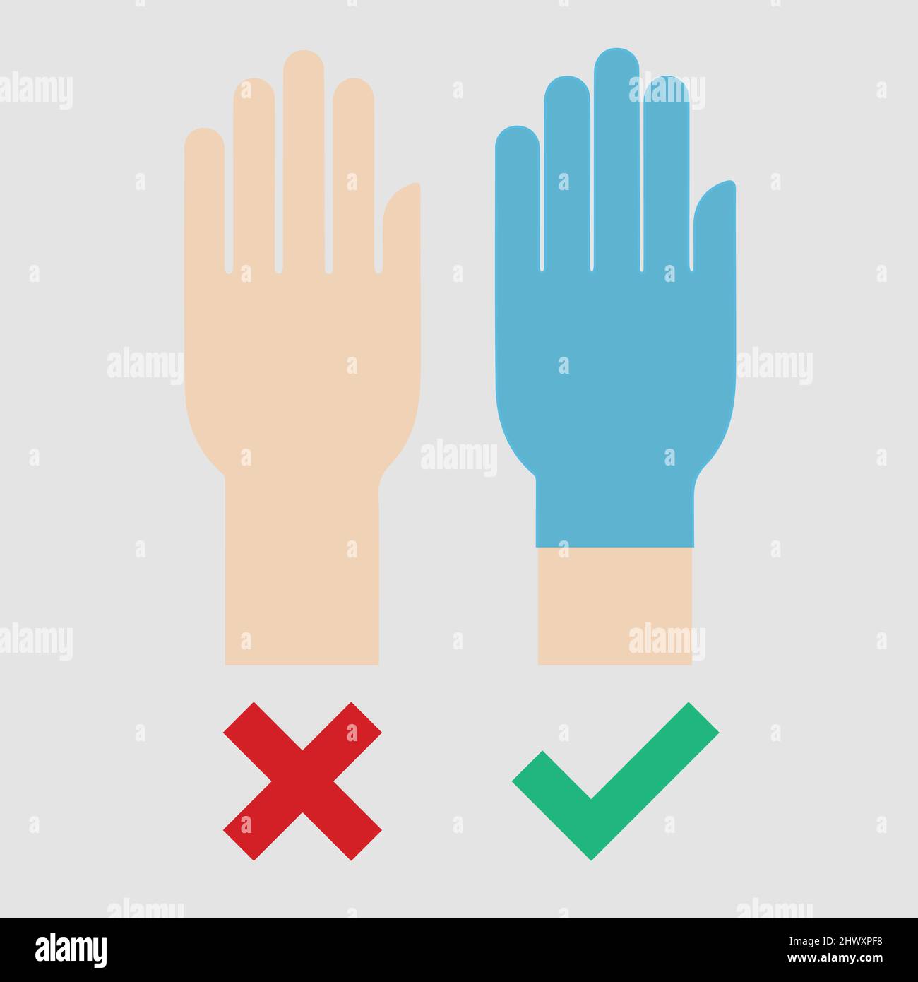 Wear protection gloves, safety instruction, equipment protecting hands