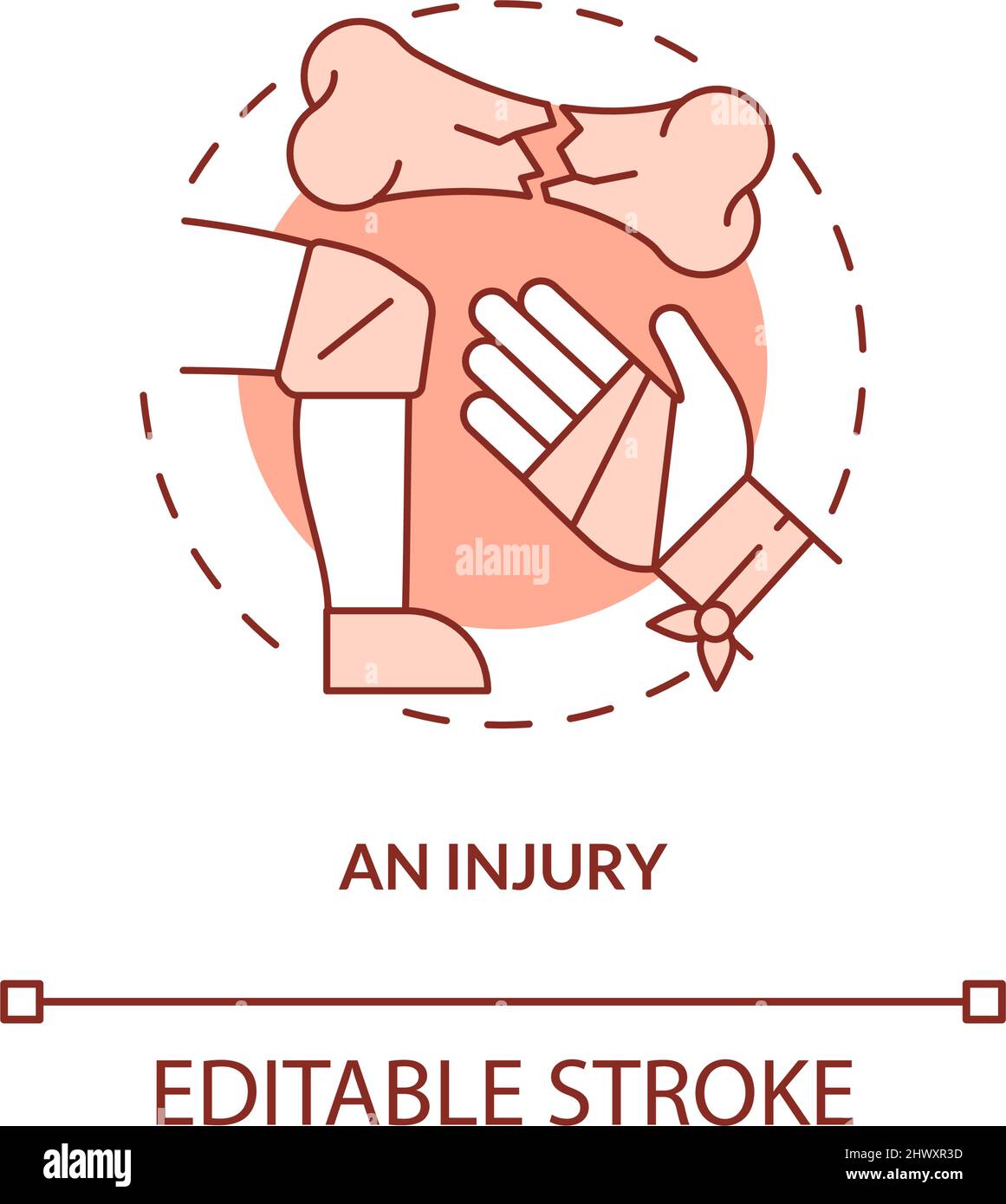 Injury terracotta concept icon Stock Vector Image & Art - Alamy