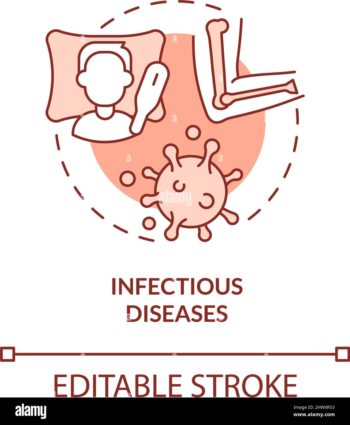 Infectious diseases terracotta concept icon Stock Vector Image & Art ...