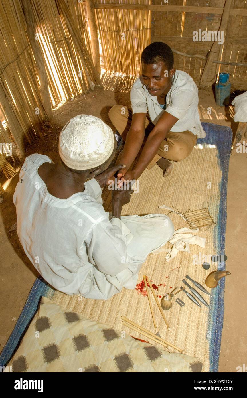 While traditional medicine still holds sway in Sudan, a familiar part of the culture are ‘spiritual healers’ who were once known as ‘witch doctors’. Stock Photo