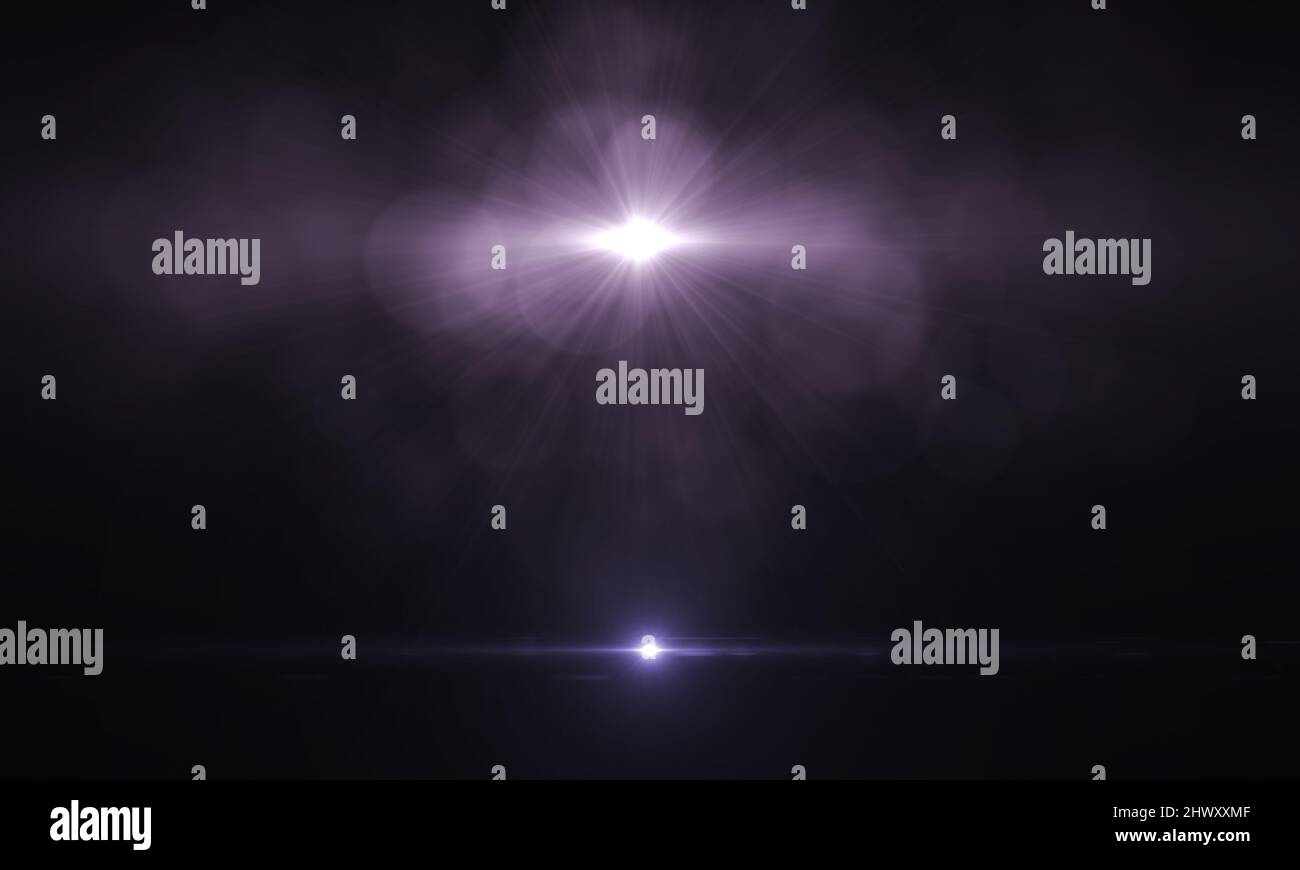 Lens Flare light over background. Easy to add overlay or screen filter