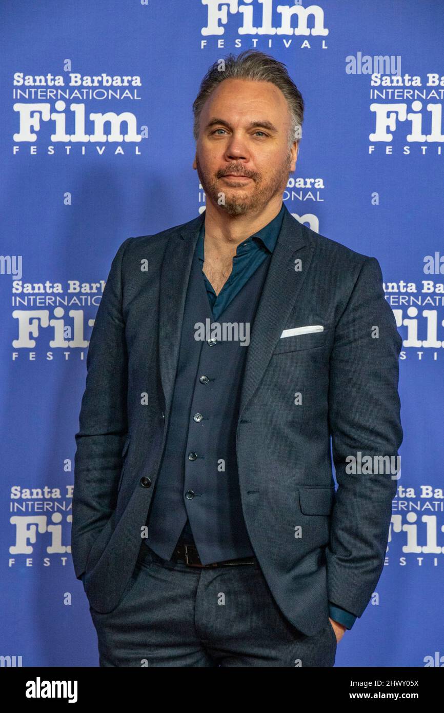 Red carpet arrivals, Göran Lundstrom. The 37th Santa Barbara International Film Festival honors have exhibited the most exciting and innovative work of the year in their respective fields with the Artisans Award at the Arlington Theater in Santa Barbara, California, March 7, 2022. Honorees: Frederic Aspiras and Göran Lundstrom - Makeup & Hairstyling HOUSE OF GUCCI Tamara Deverell - Production Design NIGHTMARE ALLEY Germaine Franco - Score ENCANTO; Greig Fraser - Cinematography DUNE;; Lin-Manuel Miranda - Song ENCANTO; Paul Massey - Sound NO TIME TO DIE; Kelly Port - Visual Effects SPIDER-MA Stock Photo
