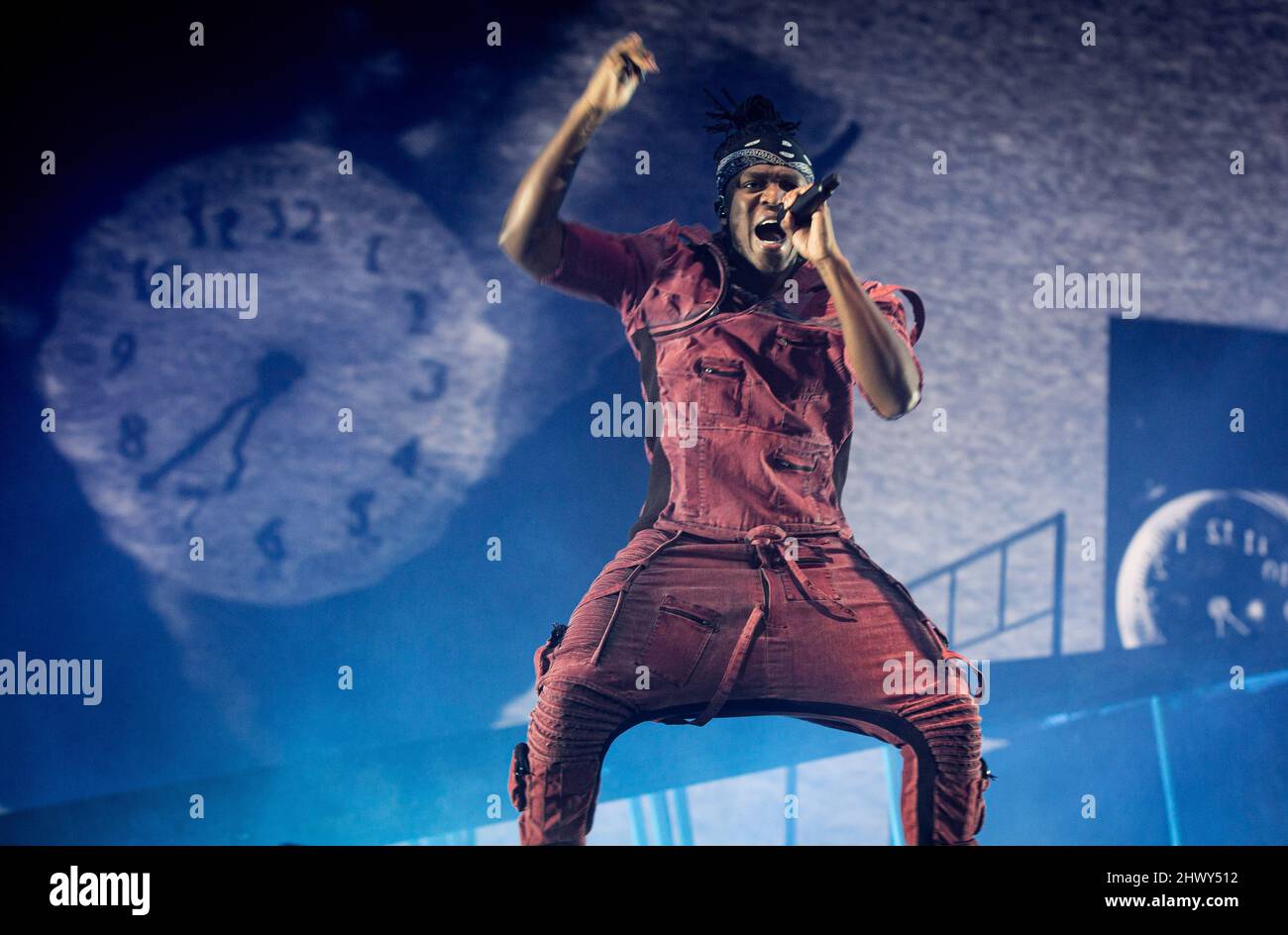 London, UK February 25th 2022 KSI performs on stage at Wembley