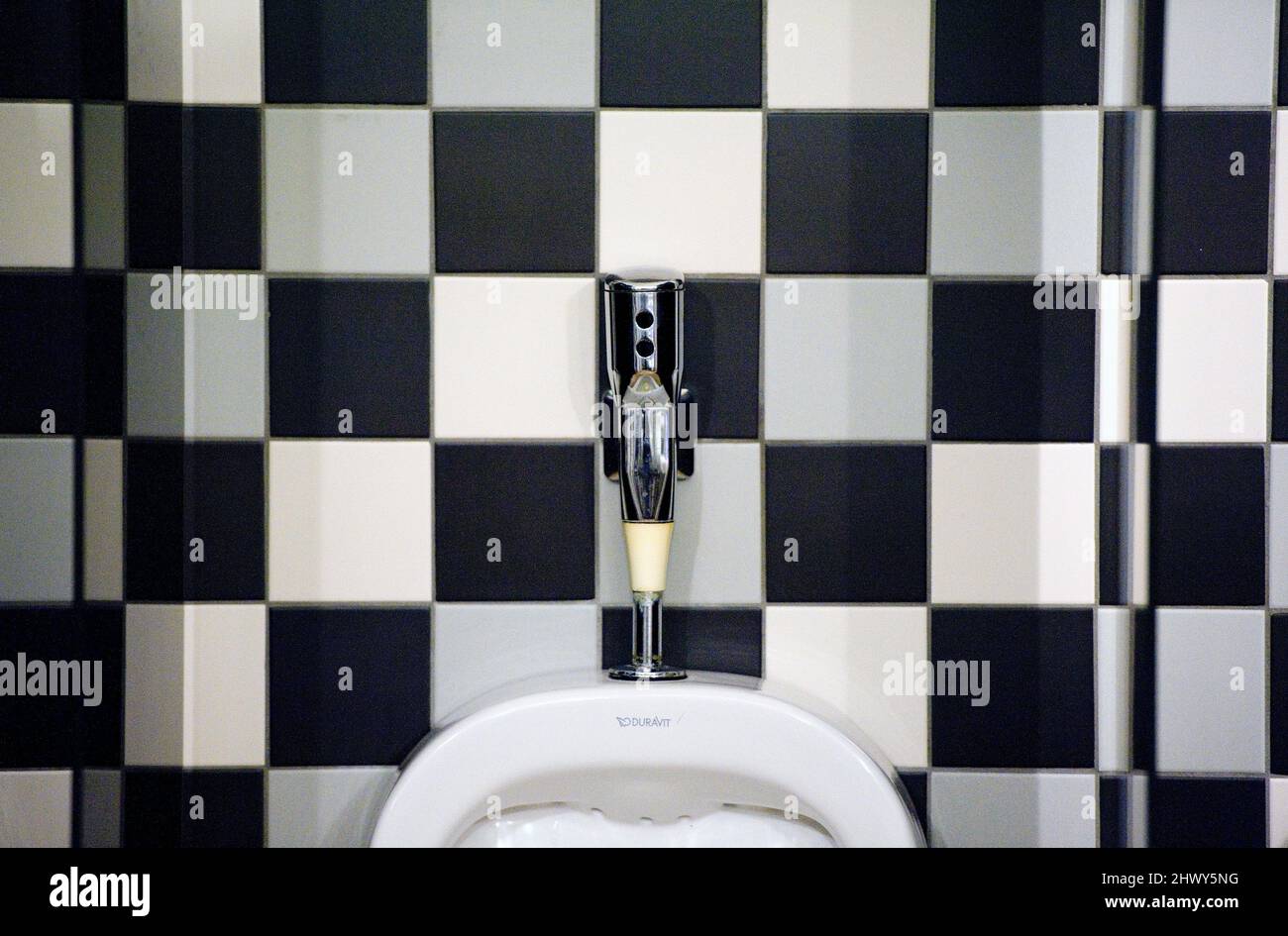 Rotterdam, Netherlands. A Men's Room of Men's Toilet inside a Grand