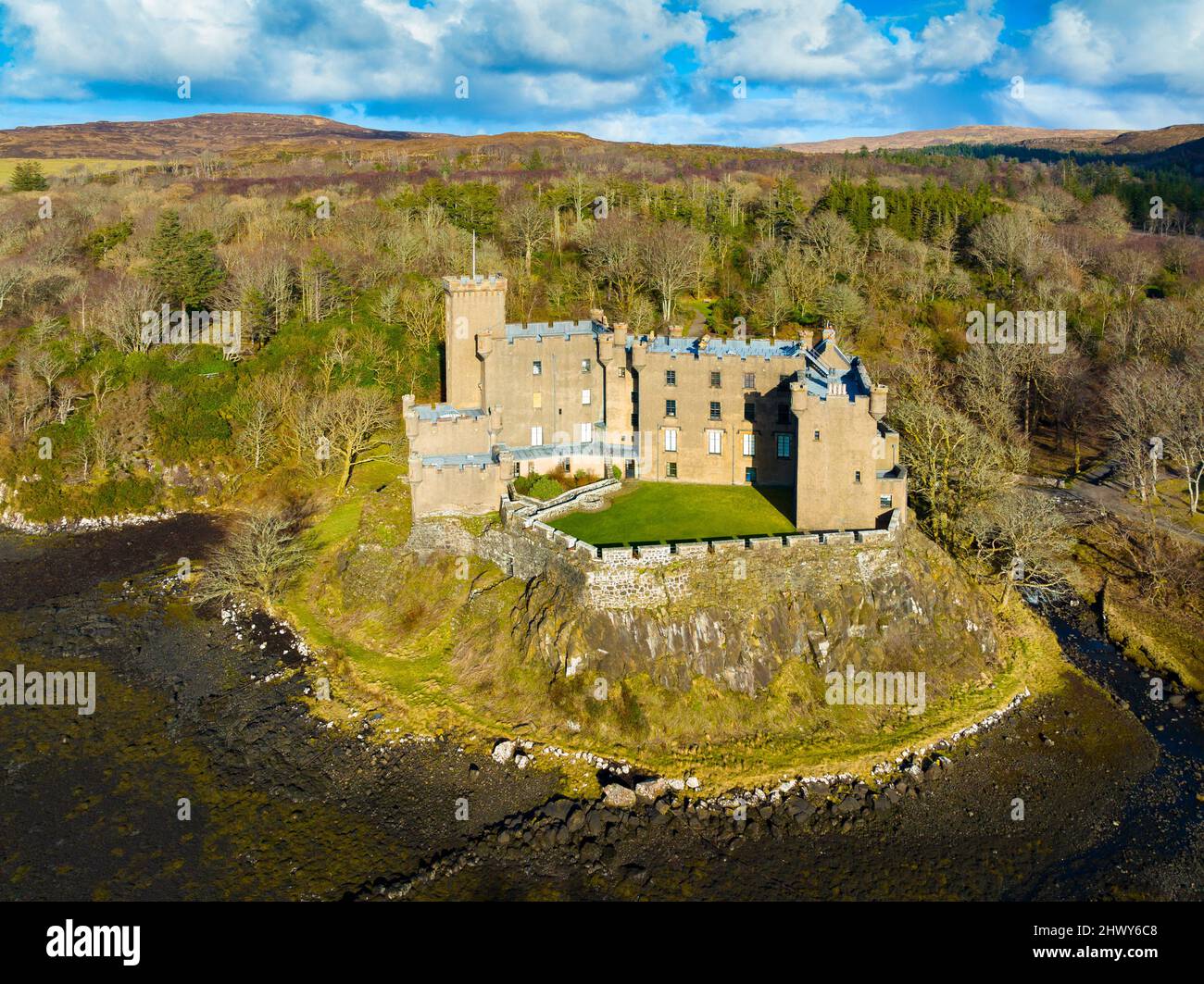 Dunvegan castle drone hires stock photography and images Alamy