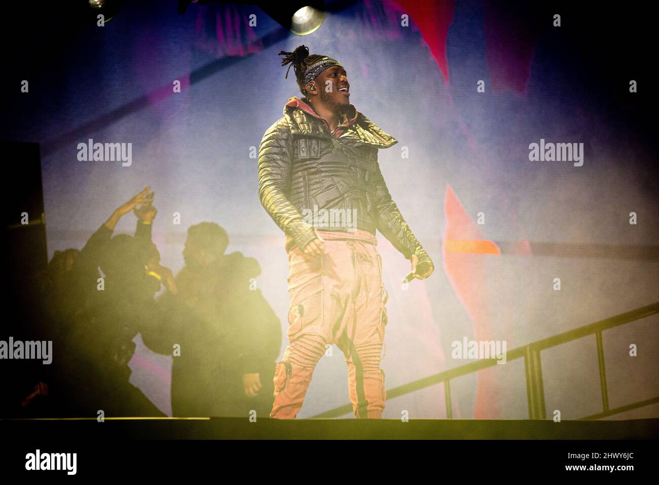 London, UK - February 25th, 2022: KSI performs on stage at Wembley Arena on February 25th, 2022 in London Stock Photo