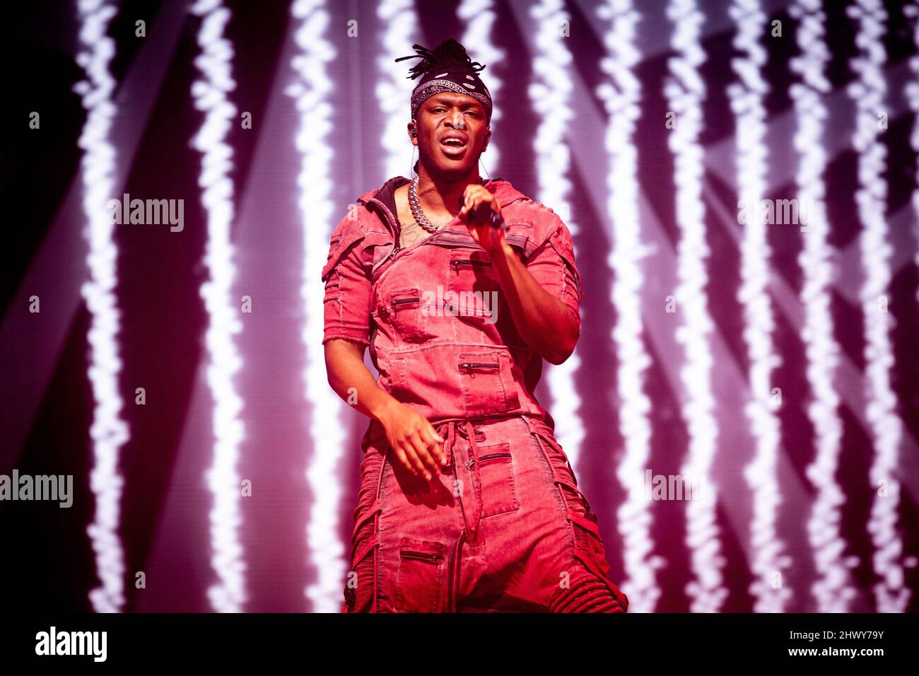 London, UK - February 25th, 2022: KSI performs on stage at Wembley ...