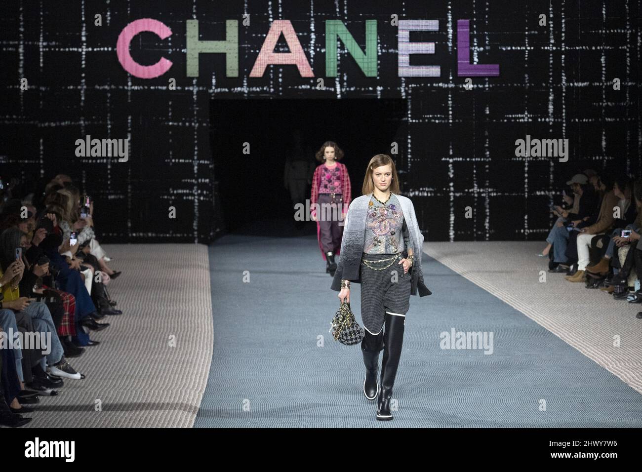 A model walks the runway during the Chanel Womenswear Fall/Winter 2022
