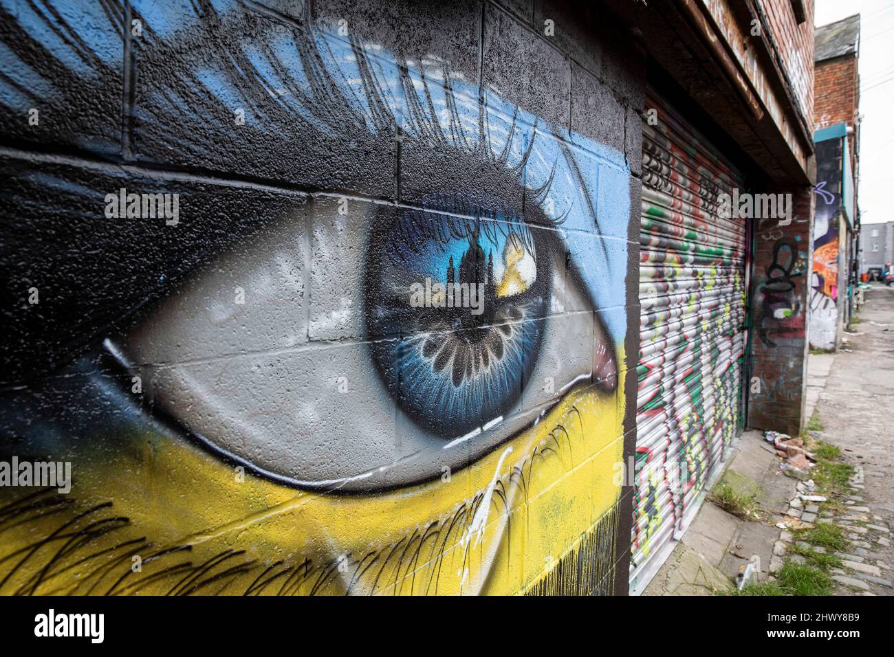 The internationally acclaimed weeping Ukrainian eye, painted in a ...