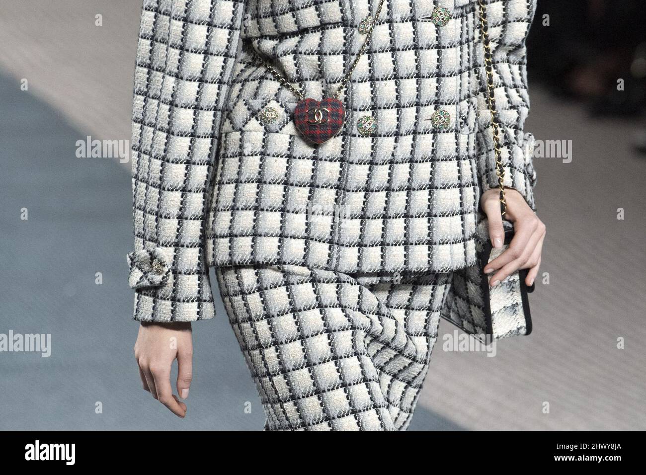 A model walks the runway during the Chanel Womenswear Fall/Winter 2022