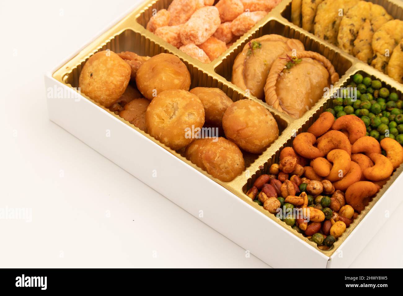 Indian Shahi Mithai Gujia Or Gujiya, Spicy Crispy Snacks Namkeen Also ...