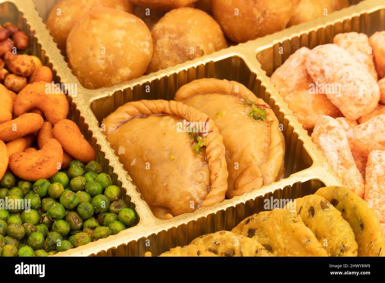 Indian Shahi Mithai Gujia Or Gujiya, Spicy Crispy Snacks Namkeen Also ...