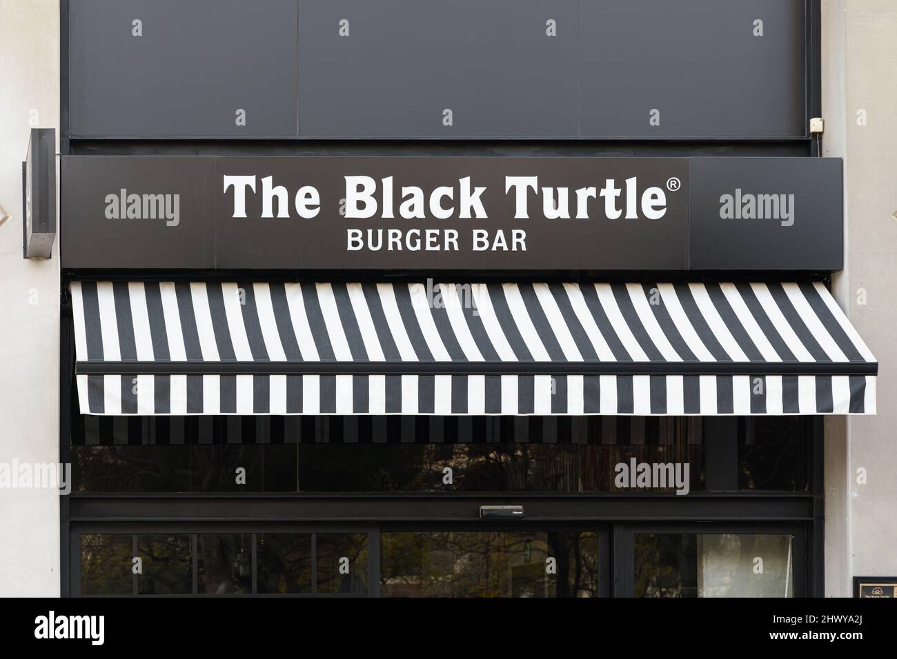 VALENCIA, SPAIN MARCH 04, 2022 The Black Turtle is a Spanish chain of american food