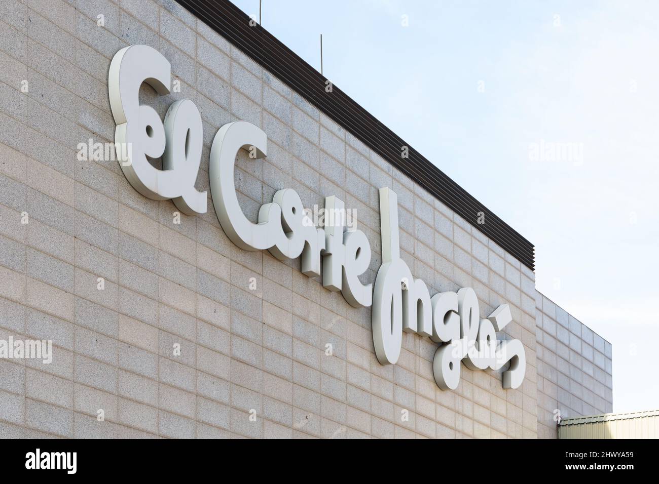 VALENCIA, SPAIN - MARCH 04, 2022: El Corte Ingles is a Spanish department store chain. It is one of the biggest groups in Europe Stock Photo