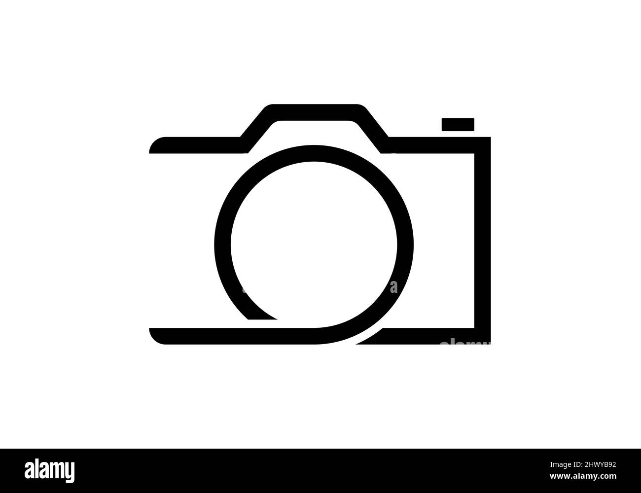 Premium Vector  Line art camera symbol logo template