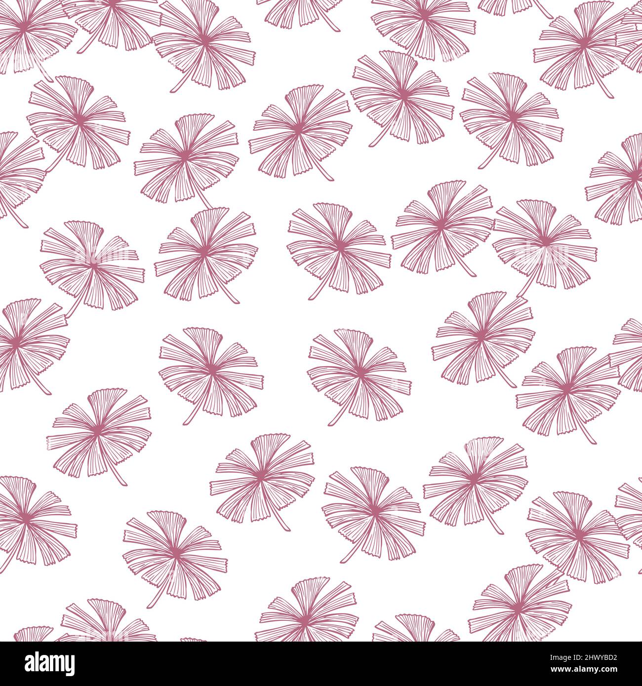Palm Fan Pattern Fan palm leaves seamless pattern on. Vintage foliage of palmetto in ...