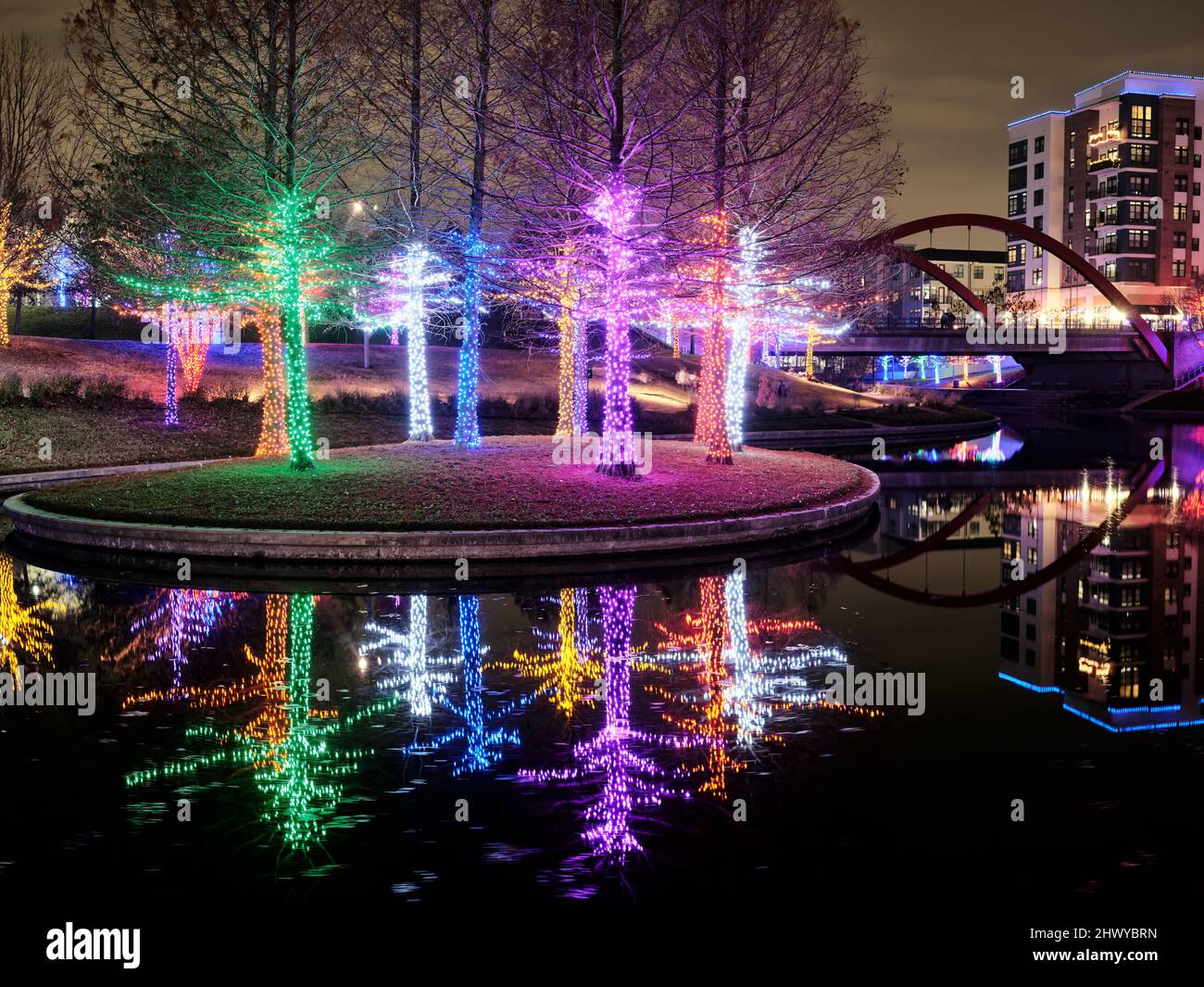 Vitruvian Addison, Texas Lights Stock Photo Alamy