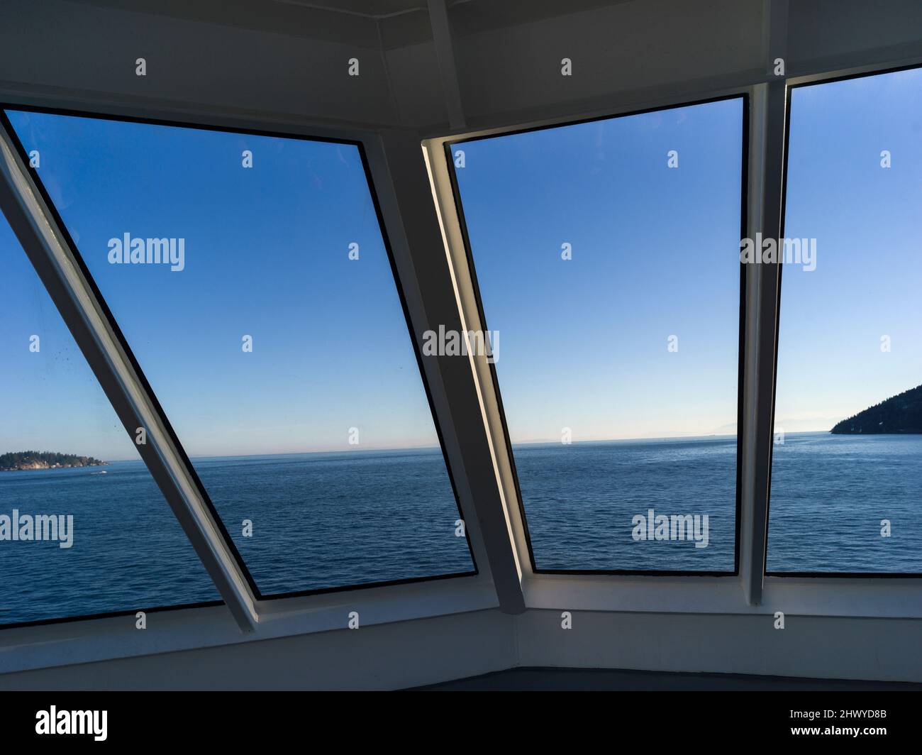 View of from ferry ship bow at Vancouver (Horseshoe Bay) Nanaimo